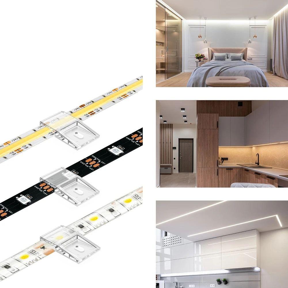 Зажим для светодиодной ленты 10 мм PCB Зажим для светодиодной ленты WS2812B WS2811 5050 Зажим для фиксации светодиодной ленты