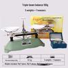 Pan Balance with 100g, 200g, 500g Weights - Mechanical Stand for Physics Experiments