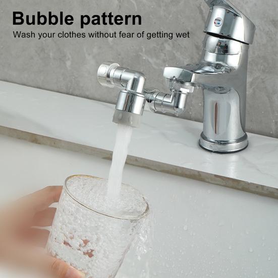 Вращающийся удлинитель для смесителя, дизайн из сплава, двойной режим подачи воды, вращающийся на 1080 градусов, аэратор для раковины на кухне и в ванной