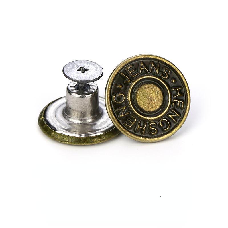 1/2/5/10 шт. бесшовные джинсовые пуговицы из сплава с инструментами — съемные и регулируемые