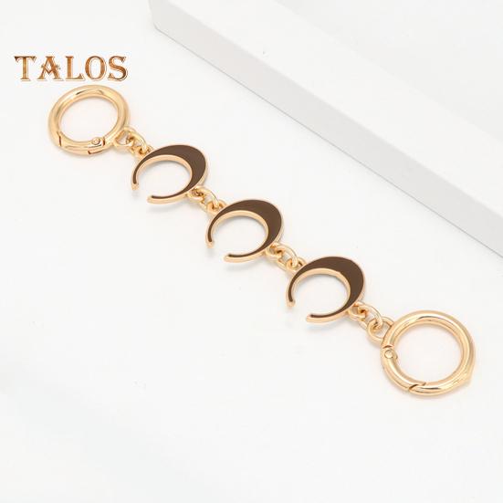 Extension Chain DIY Shoulder Bag Strap Replacement Extended Chain Hollow Moon Shape Polished Lightweight Purse Wallet Strap Extender