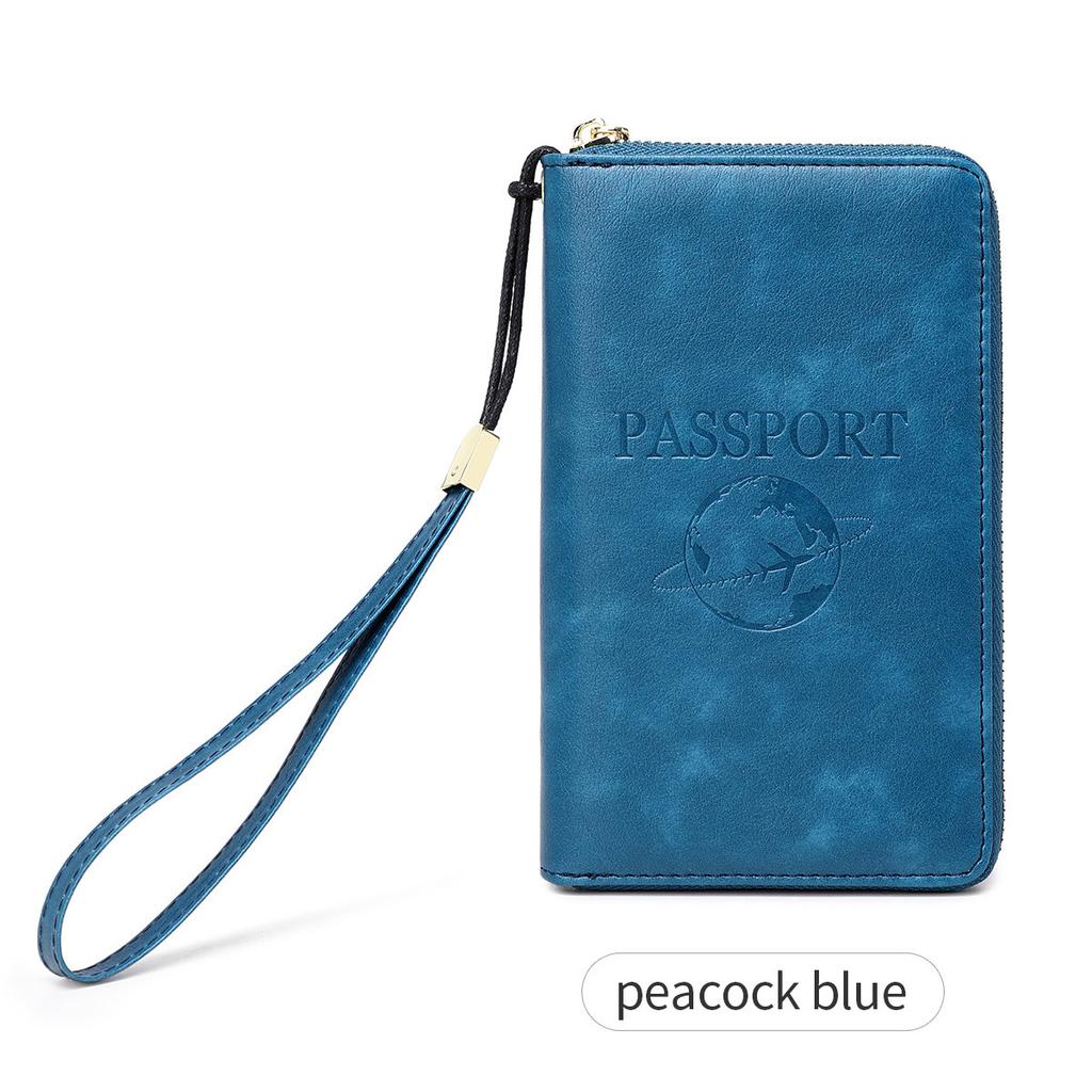 New Passport Bag Long Zipper Passport Clip Multifunctional Travel Storage Document Bag