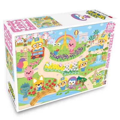 Пазл Pororo World City Tour, разные цвета, 100 деталей Пазл, Детские игры, Развивающие игрушки