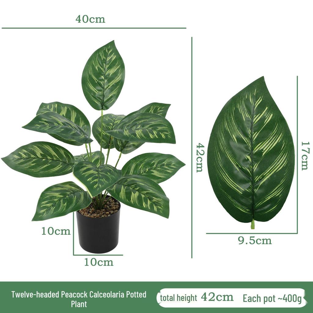 Artificial Potted Green Plant for Indoor and Outdoor Decoration - Home, Hotel, Courtyard, or Desktop Bonsai Ornament.