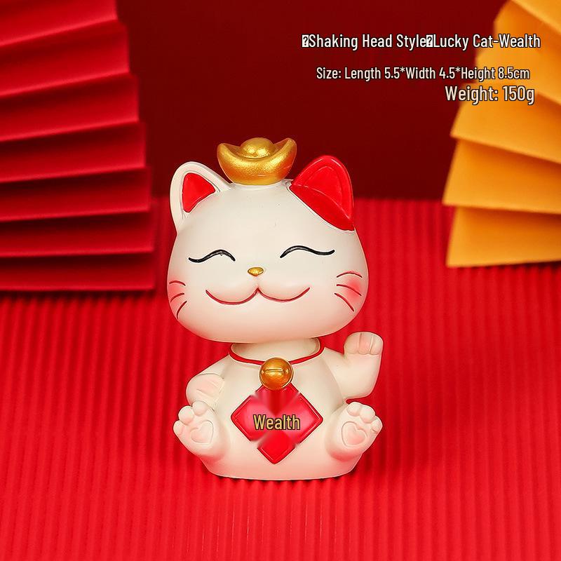 Счастливый кот смола держатель для мобильного телефона - Милое украшение для офисного стола, подарок