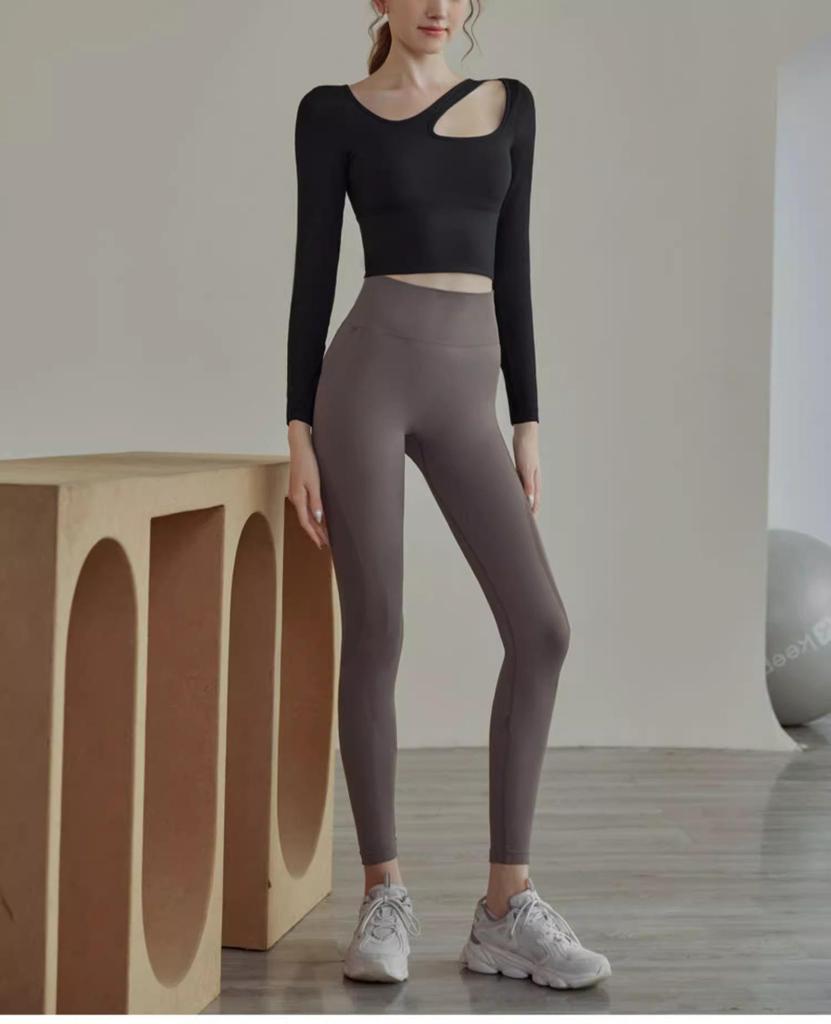 Женские быстросохнущие спортивные топы с длинным рукавом для осени/зимы — европейский и американский стиль, идеально подходят для бега, занятий в спортзале и йоги