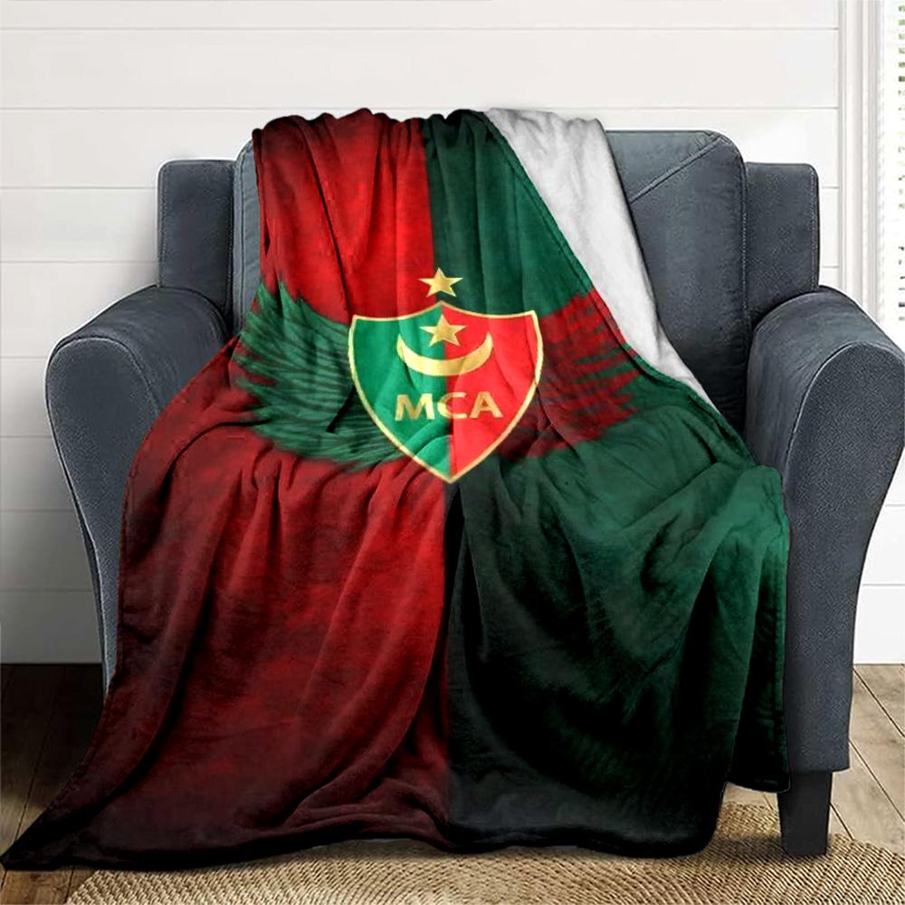 Mouloudia Club Alger MCA Print Flannel Blanket High Quality Warm Comfortable Cover for All Seasons Perfect for Gifts Home Decor