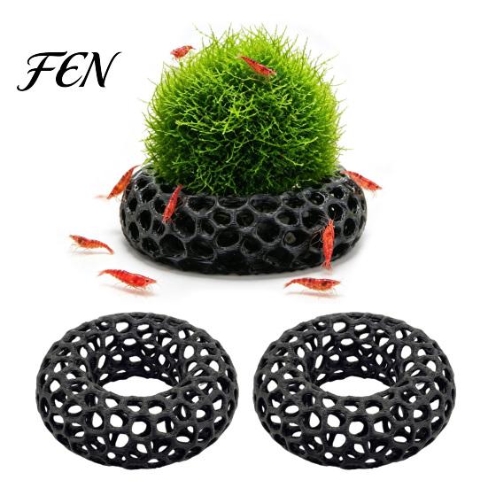 Shrimp Cave for Aquarium 2Pcs Caves Plants, Round Hideouts, Cherry & Dwarf Tank Breeding Hides Moss Ferns And Anubias, Decoration Accessories