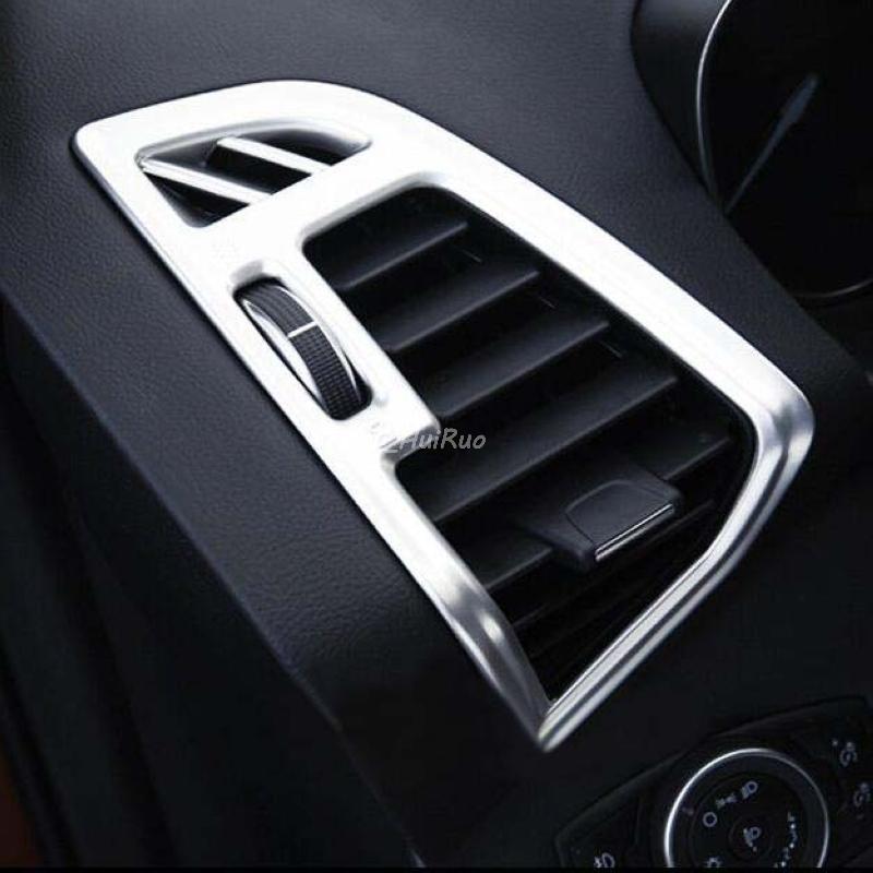 Автомобильный Стайлинг, хромированная передняя панель автомобиля, крышка вентиляционного отверстия переменного тока, накладка, 2 шт. для Ford Escape Kuga