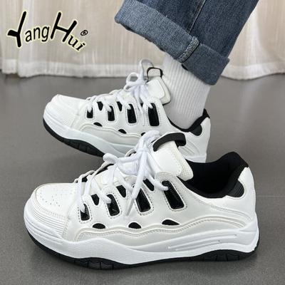 Кроссовки на платформе контрастного цвета для спорта, бега, повседневные, удобные, дышащие, увеличивающие рост, для женщин 2024, новинка, весна-осень