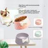 Cuenco para mascotas con lazo diseño elegante antideslizante para perros y gatos de colores pastel