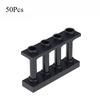 Non-Toxic 50Pcs Creative Fence Railing Building Block Diy Moc Garden Construction Accessories Compatible With Brick Children'S Toys
