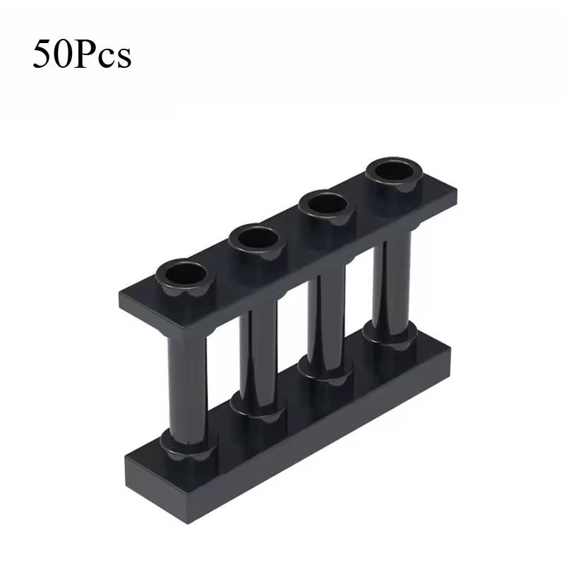 Non-Toxic 50Pcs Creative Fence Railing Building Block Diy Moc Garden Construction Accessories Compatible With Brick Children'S Toys