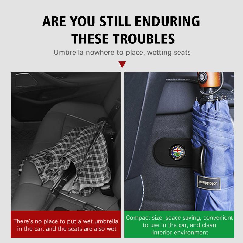 Multifunctional Car Mounting Bracket Umbrella Holder Clip Hook For Alfa Romeo Giulia 147 Mito 156 159 166 GT Stelvio BreraRI1