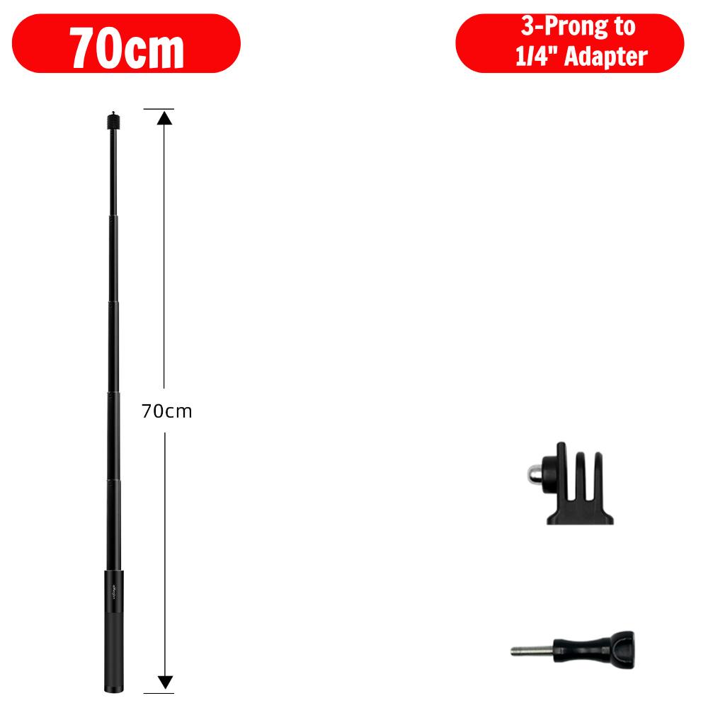 aMagisn Invisible Selfie Stick 70cm 120cm Metal Monopod for Gopro Max / DJI 360 / Insta360 X3 / X4 / X4 Air / X5 Accessories 7