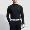 Fila Серия Гольф Однотонная футболка с воротником-стойкой Golf Elite с длинным рукавом Мужские топы Глубокий черный A11M345210F-BK