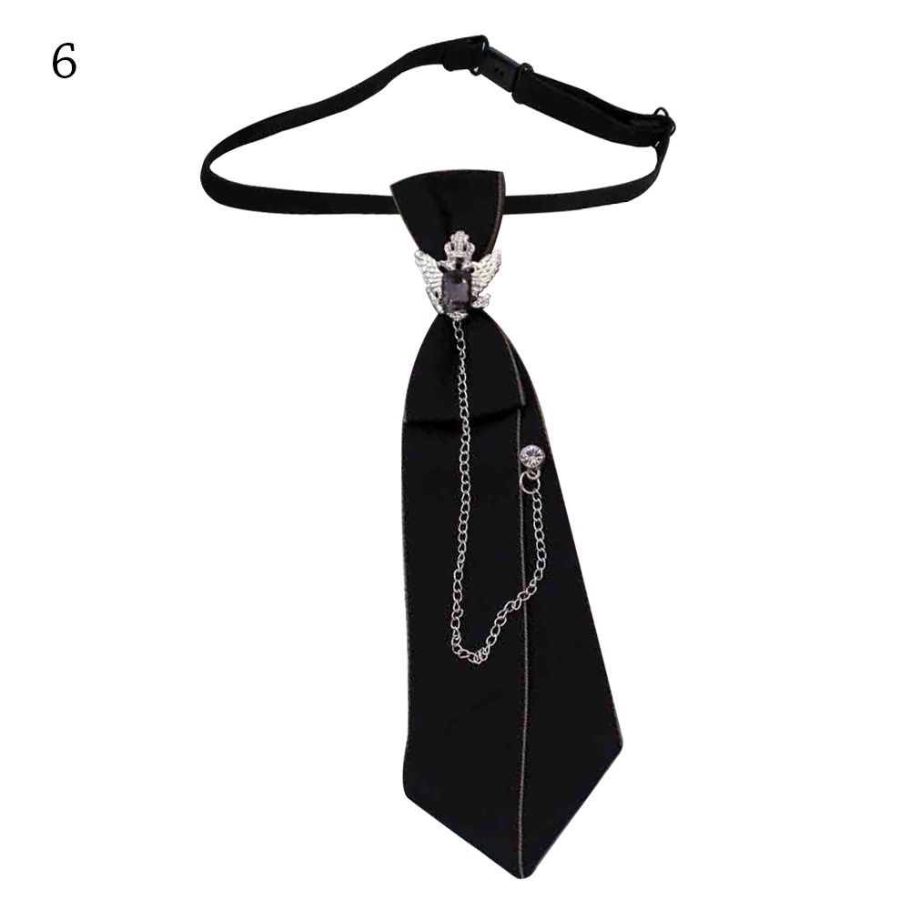 Punk Jewelry Bowtie Crystal Pendant JK Shirt Decoration Fashion Cravat Men Women