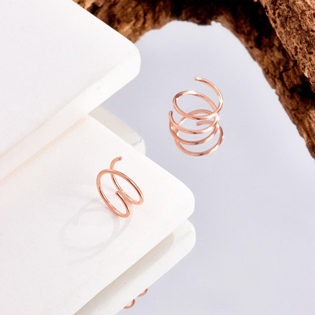 Двойное кольцо-обруч для носа для пирсинга, обруч для носа, кольцо для носа для женщин, спираль