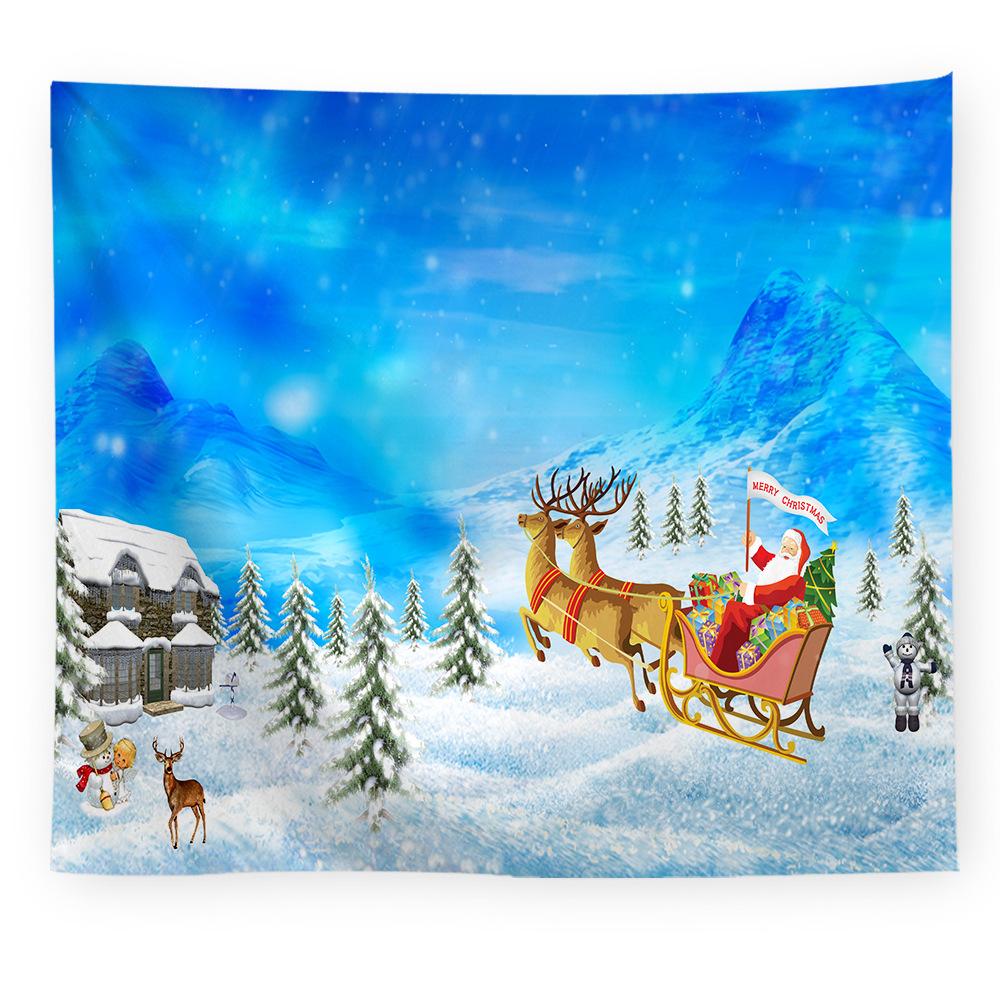 Рождественский лес снежная сцена гобелен дерево настенное украшение гостиная спальня общежитие домашнее украшение