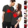 Женская повседневная футболка с круглым вырезом и коротким рукавом с принтом ко Дню святого Валентина