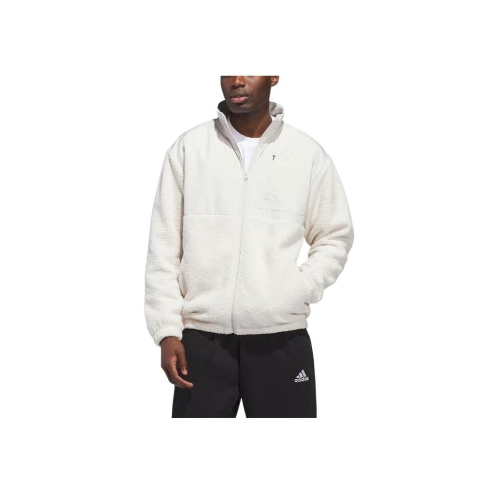 Adidas Sportswear FW24 Coze Spliced Fashion Comfortable Soft Versatile Stand Collar Jacket Men Jackets Off-White JI5852