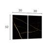 Стеклянная защитная панель для плиты 2x30x52 Мрамор
