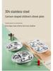 304 Stainless Steel Divided Plate for Children - Ideal for Kids, School Canteens, and Kindergarten Meals