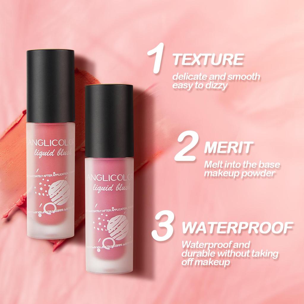 ANGLICOLOR 2-в-1 Жидкие румяна и хайлайтер Тени для контуринга