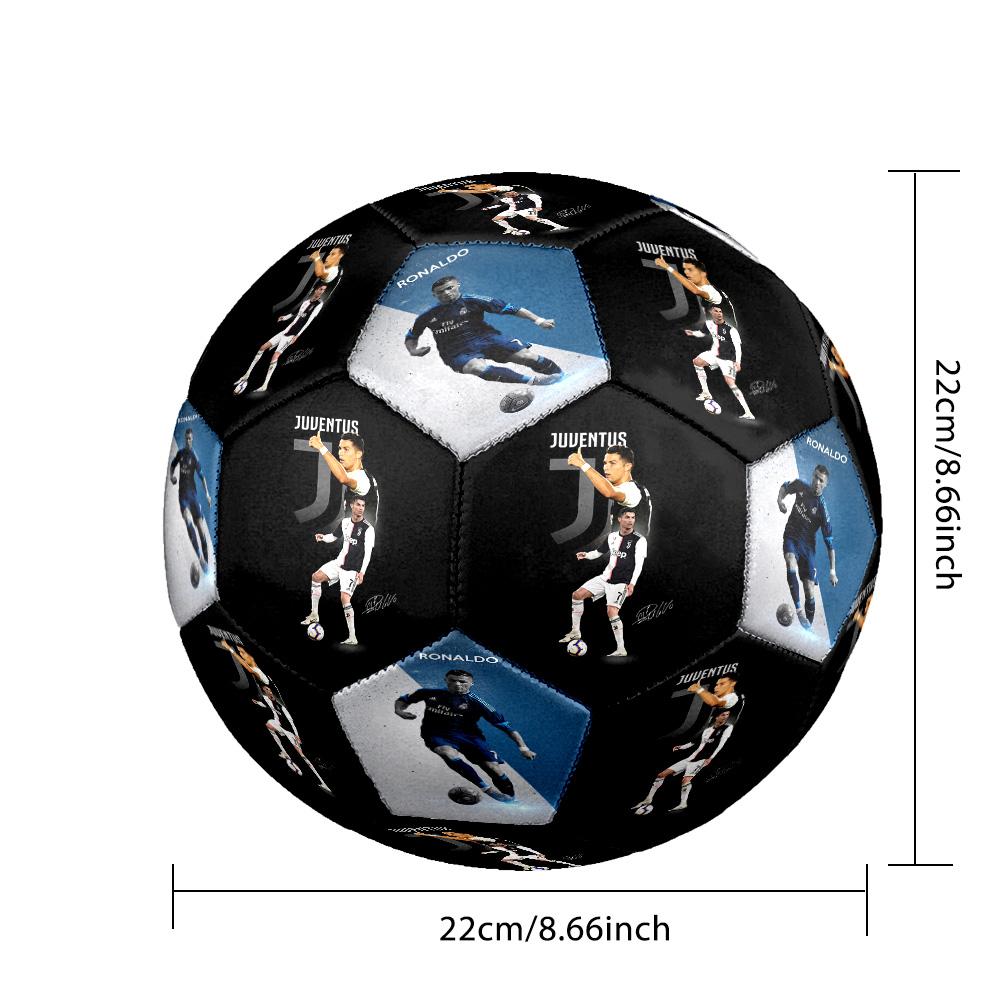 Ronaldo's Dream Work Believe Win Size 5 Soccer Ball Machine-Stitched Indoor/Outdoor Training and Matches Surprise Collection Gift