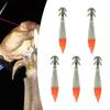 5Pcs Luminous Squid Jig Hooks, Saltwater Fishing Lure, Stainless Steel Hook Octopus Lures,