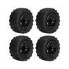 4pcs RC Tires Plastic Black Wear Resistant Micro Crawler Tires with Combiners Nuts for 18 for 110