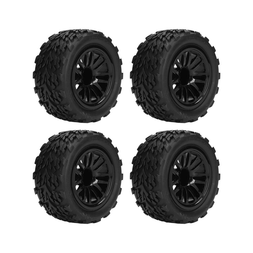 4pcs RC Tires Plastic Black Wear Resistant Micro Crawler Tires with Combiners Nuts for 18 for 110