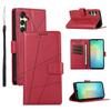 DF-06 For Samsung Galaxy A36 5G Phone Case Line Imprint Leather Wallet Cover