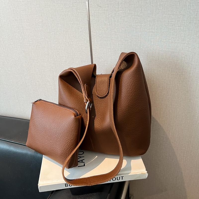 Повседневная сумка-мессенджер большой вместимости, женская летняя новая модная простая наплечная сумка, сумка-ведро для поездок на работу