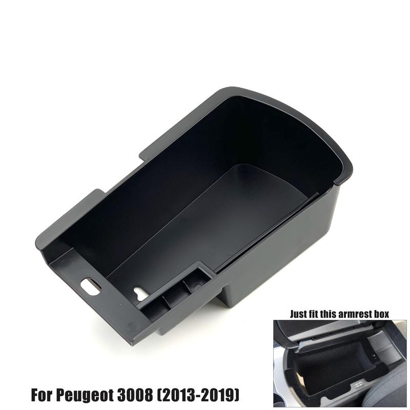 Автомобильный ящик для хранения подлокотника для Peugeot 308 408 2008 3008 4008 5008 Контейнер для центральной консоли Органайзер для хранения Автомобильный аксессуар