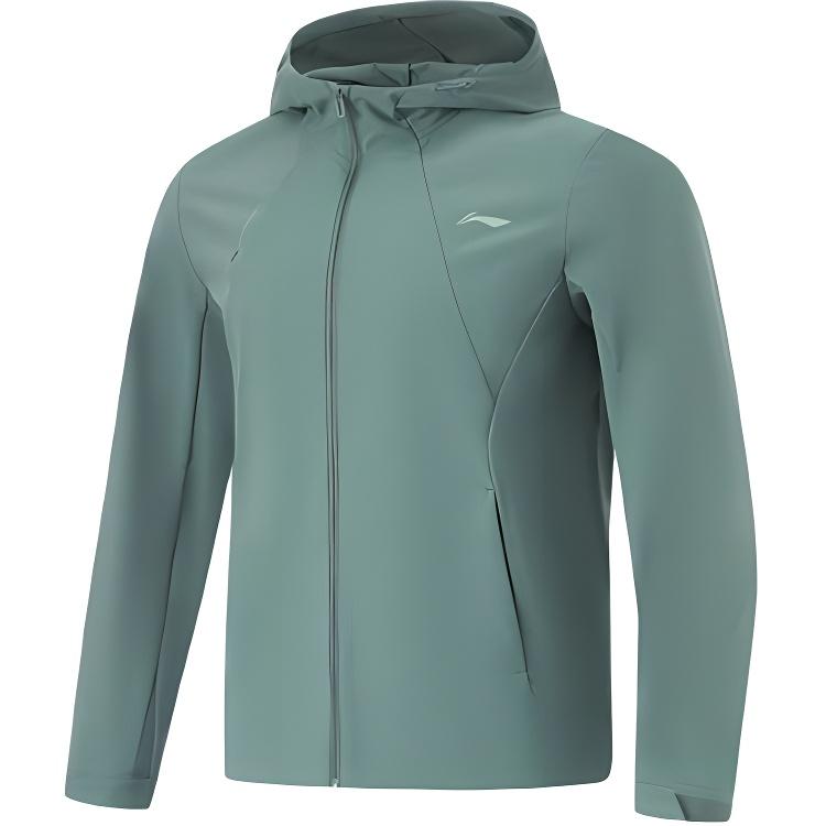 Li Ning Sports Trend Series Casual Minimalist Solid Color Loose Hooded Jacket Men Jackets Qianshan-Cui AFDU521-3