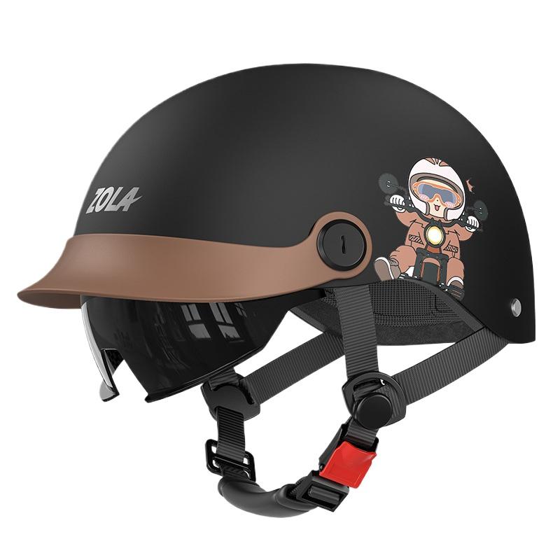Electric Car Men and Women Hard Hat Battery Motorcycle Sunscreen Lightweight Half Helmet Ear Protectors Riding