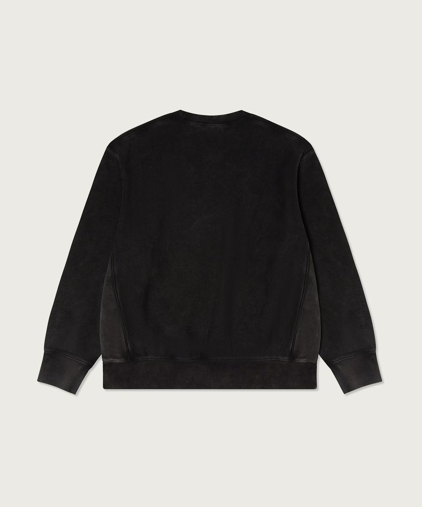 Champion Свитшот в стиле колледжа с обратной вязкой, свободный крой, черный