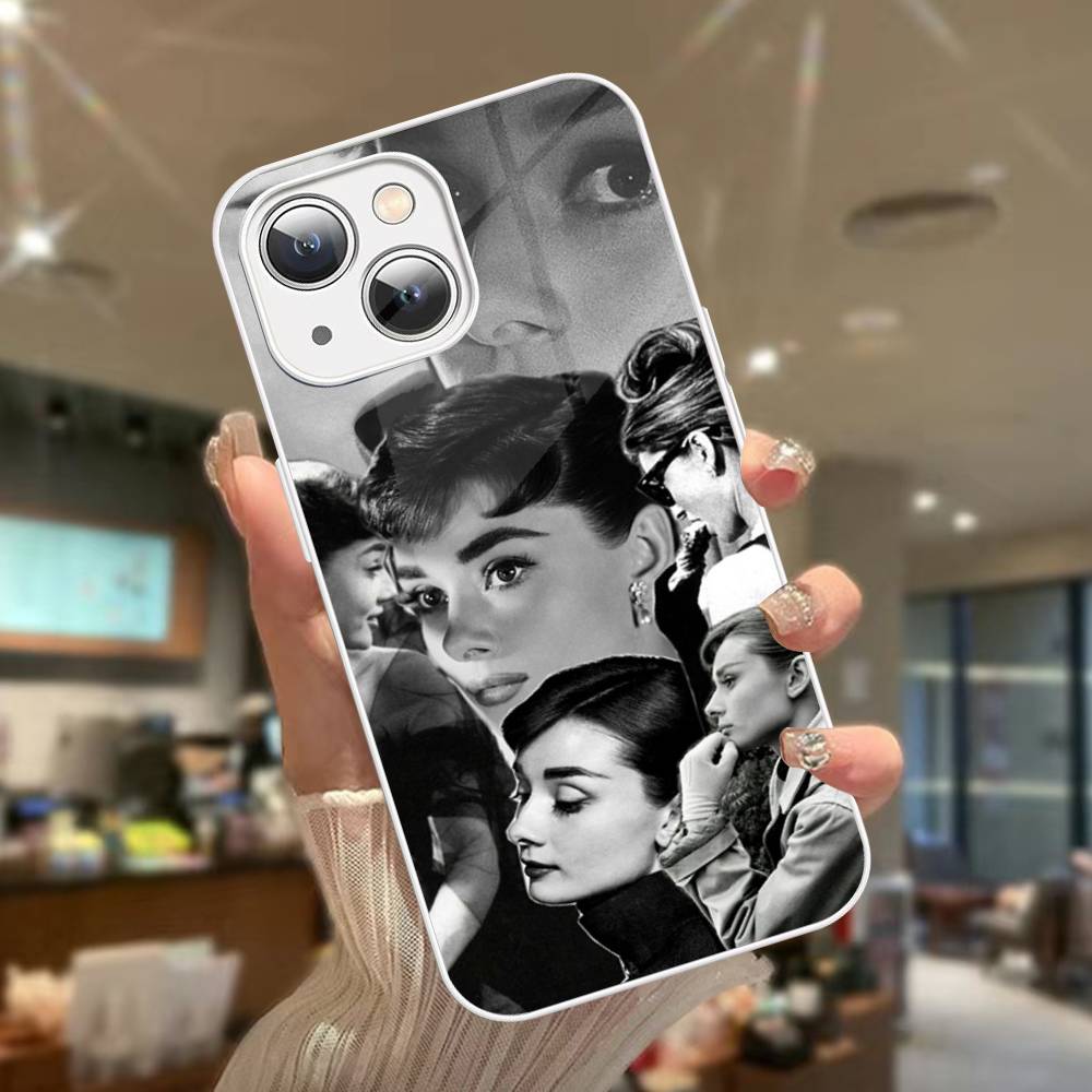 Актриса А-Одри Хепберн Для IPhone 14 13 12 Mini 11 Pro XS Max X XR 14 Plus Закаленное Стекло Чехол