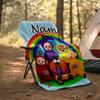 Customizable Teletubbies Throw Blanket – Personalized Name, All-Season Cozy Snug Blanket, Machine Washable, Personalized Blanket