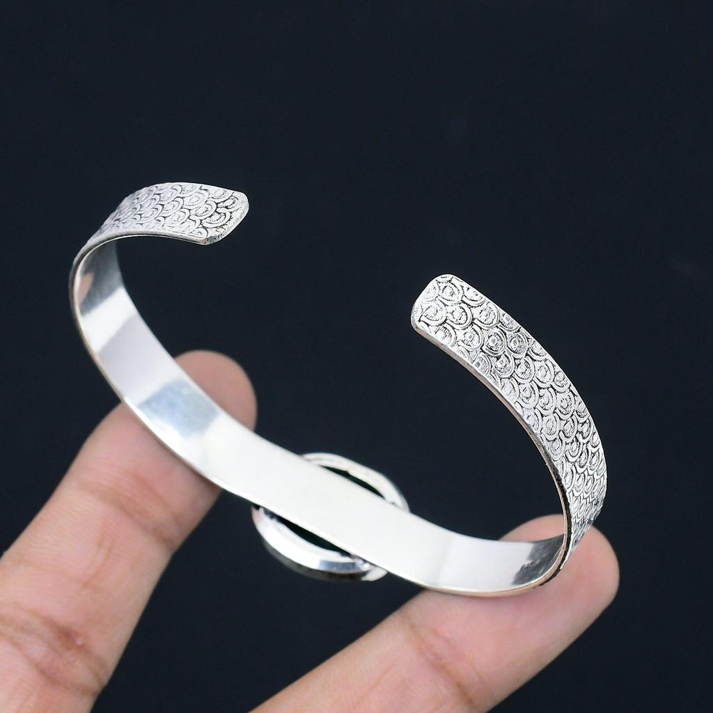 Распродажа ко Дню женщин Серебро 925 Малахит Драгоценный камень Юбилей Свадьба Браслет Ювелирные изделия