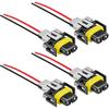 2 PCS Car Fog Light Wiring Harness Kit, H8 H9 H11 Fog Light Headlight Pigtail Adapter Plug, Waterproof Car Harness Socket Wire Connector for