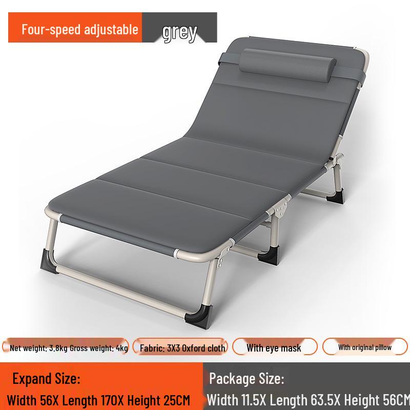 Многофункциональное складное кресло-реклайнер: Односпальная кровать для дома, офиса или кемпинга
