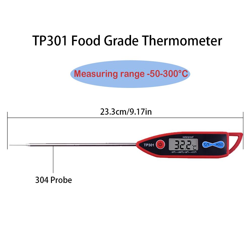 For Digital Cooking Water Thermometer Liquid Candle Instant Read With Waterproof For Food Meat Milk Bbq Long Probe