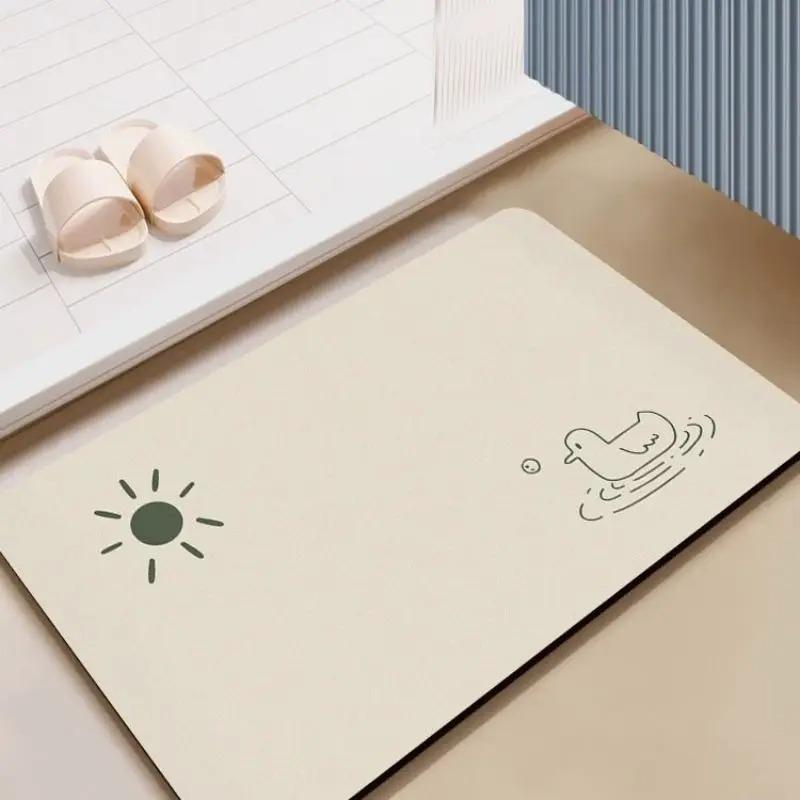 Simple Cat Print Door Mat Decoration Home Bathroom Mat