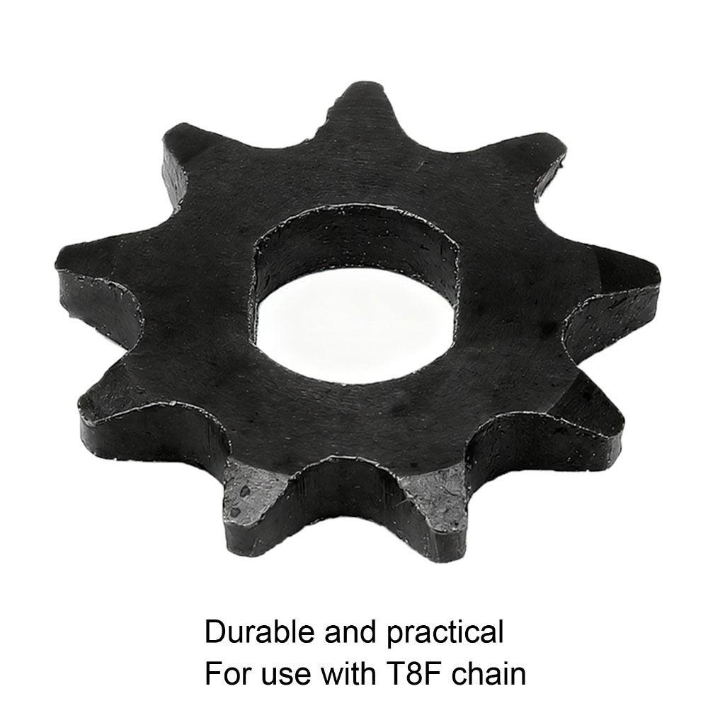 T8F 9T Chain Sprocket 10×8.5mm Inner Diameter Metal Sprocket Motor Sprocket Electric Bicycle