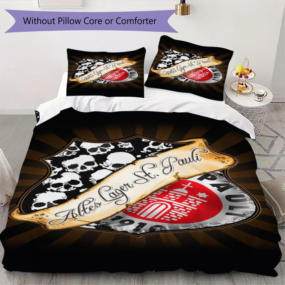ST pauli Pattern Bedding uilt Set uilt Cover Pillowcase Home Decoration Birthday Gift (1 * duvet cover + 2 * pillowcase without core)183