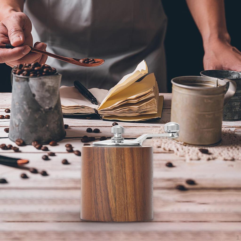 Регулируемая ручная кофемолка для дома и путешествий — деревянная мельница высшего качества