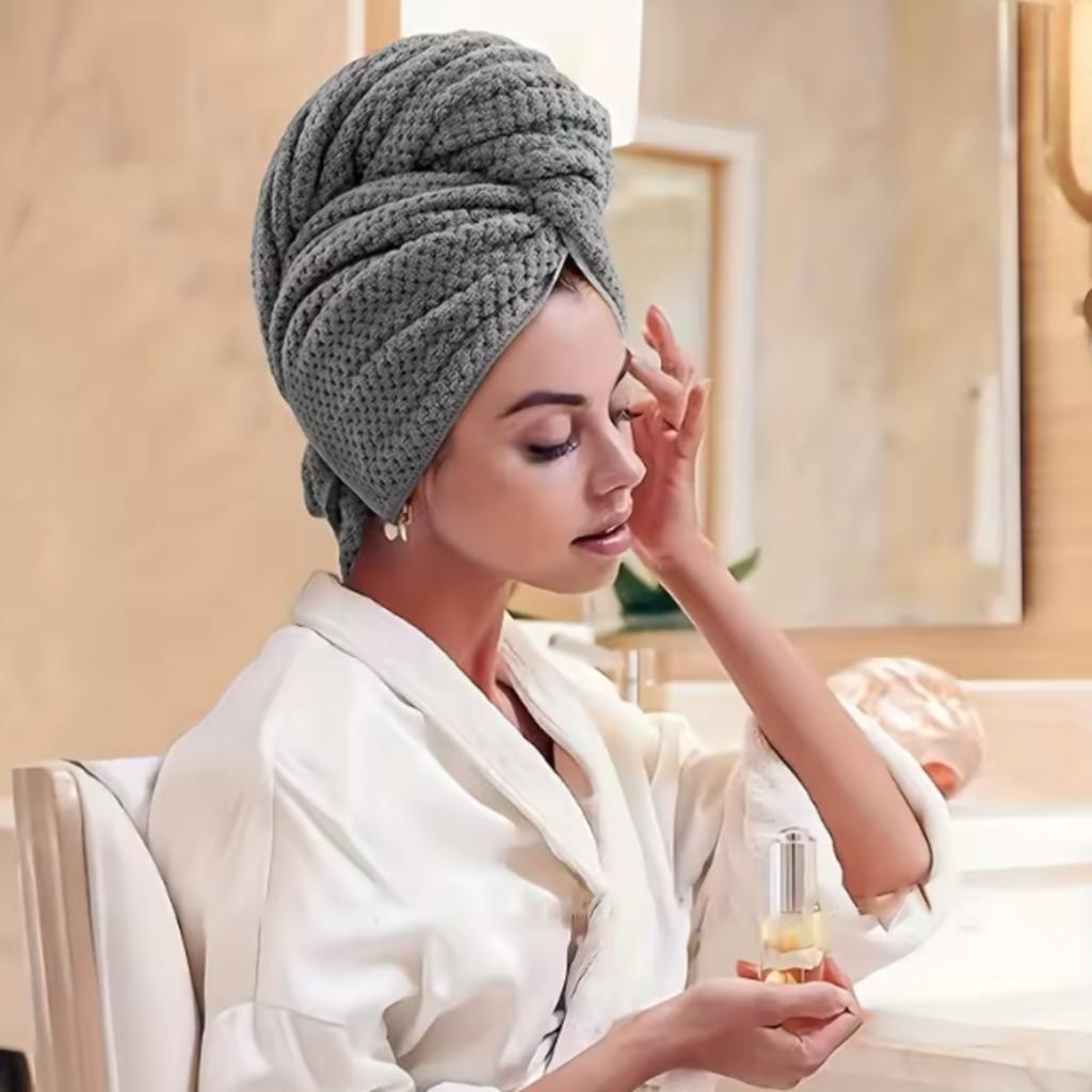 Zestaw Ręcznik Do Sauny Turban Do Włosów Komplet Pareo Szary Grafitowy [Recznik6]