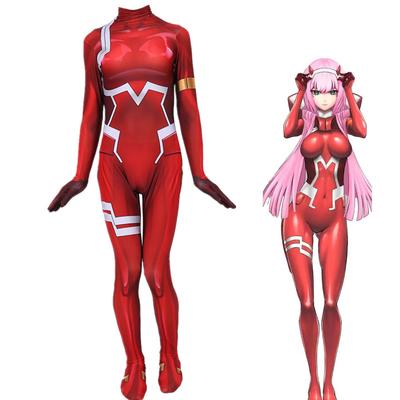 Zero Two Косплей Костюм Розовый Парик Аниме Косплей Darling In The Franxx 02 Сексуальный Боди Комбинезон Для Женщин Костюмы На Хэллоуин